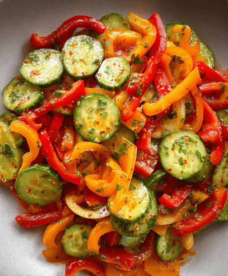 Fresh Cucumber and Sweet Pepper Salad Recipe