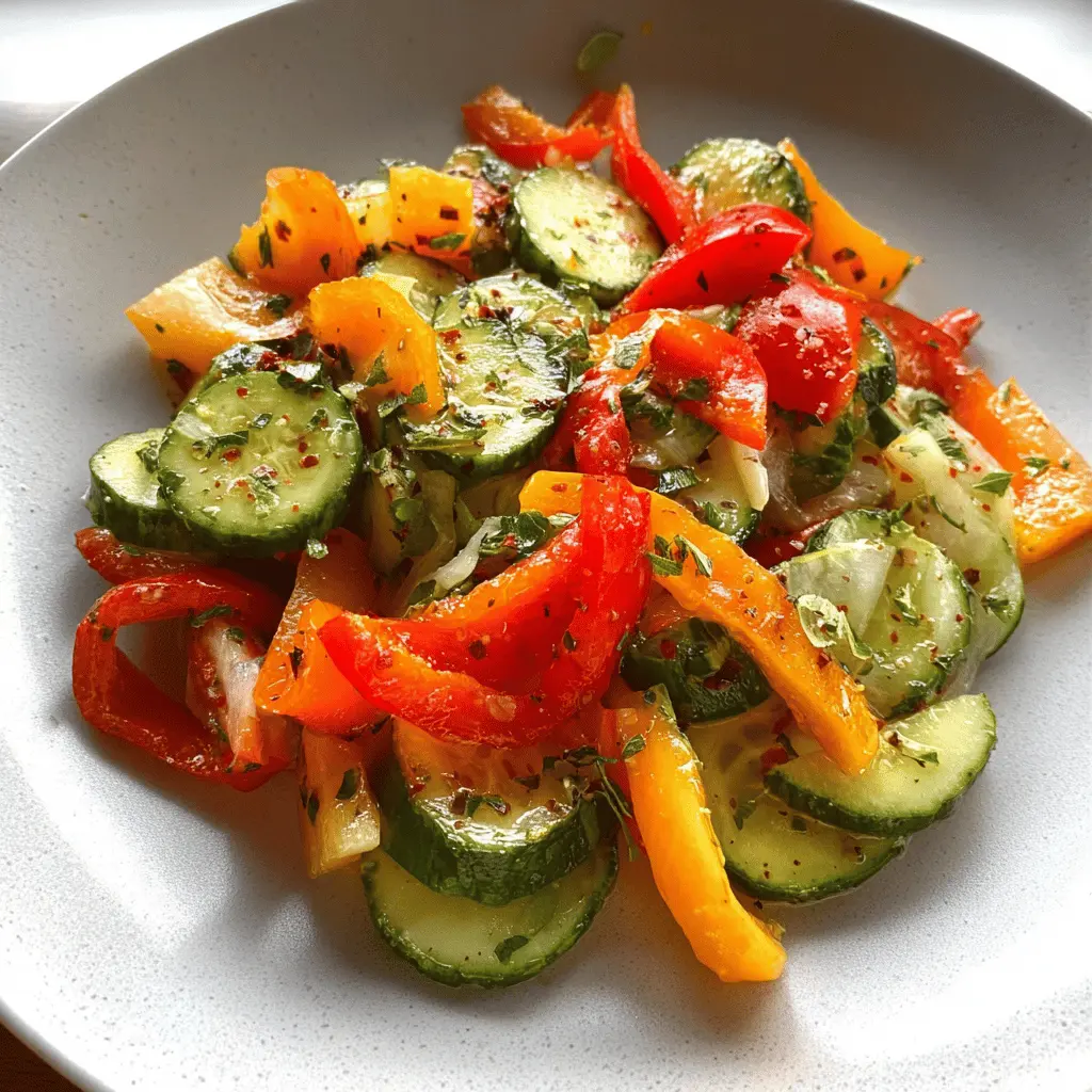 Fresh Cucumber and Sweet Pepper Salad Recipe