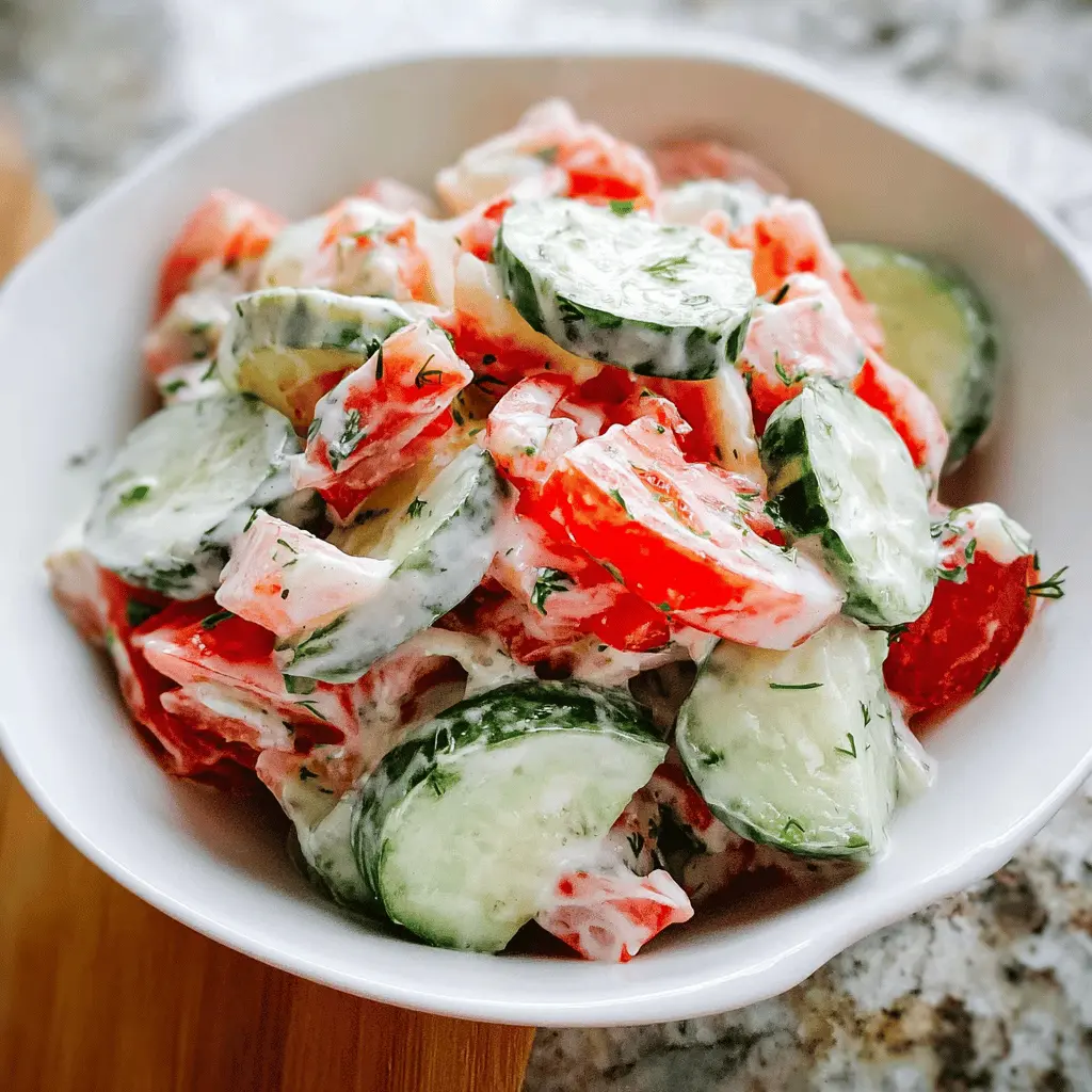 Creamy Cucumber Tomato Salad Recipe