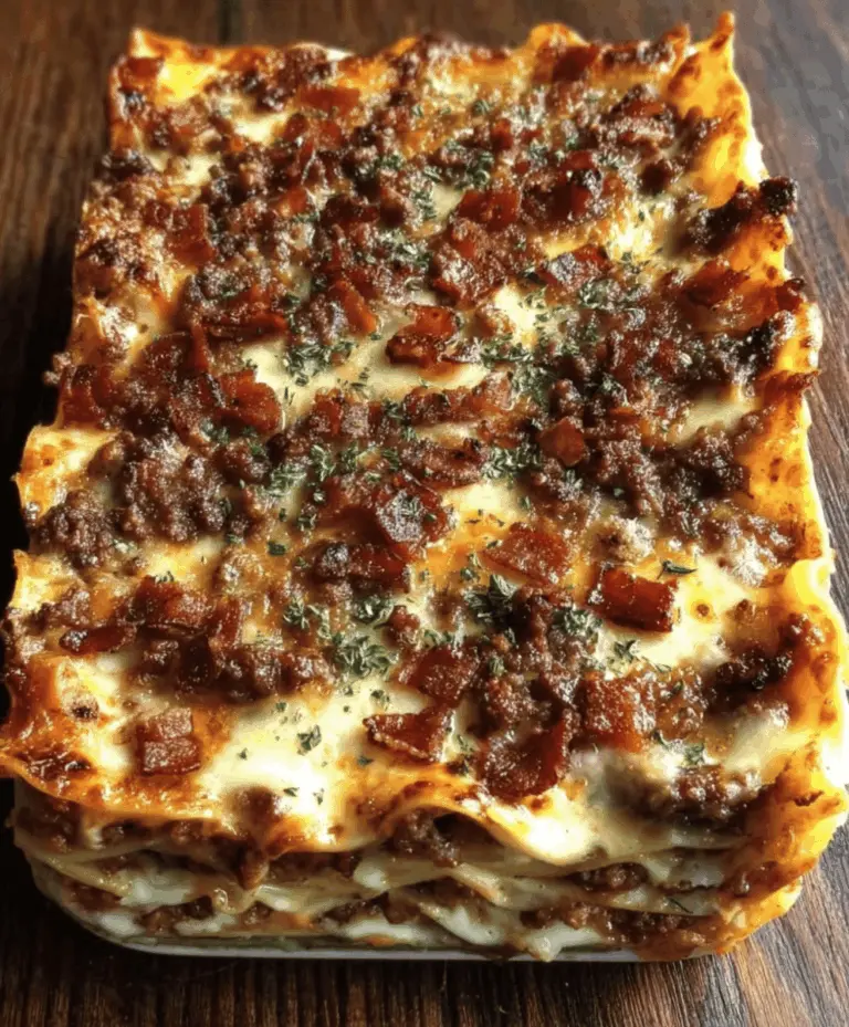 Cheesy Garlic Bacon Burger Lasagna Recipe