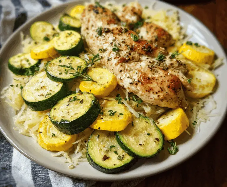 Easy Chicken Breast with Zucchini and Summer Squash