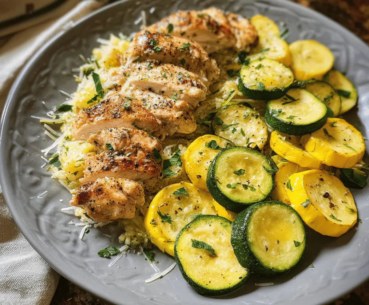 Easy Chicken Breast with Zucchini and Summer Squash
