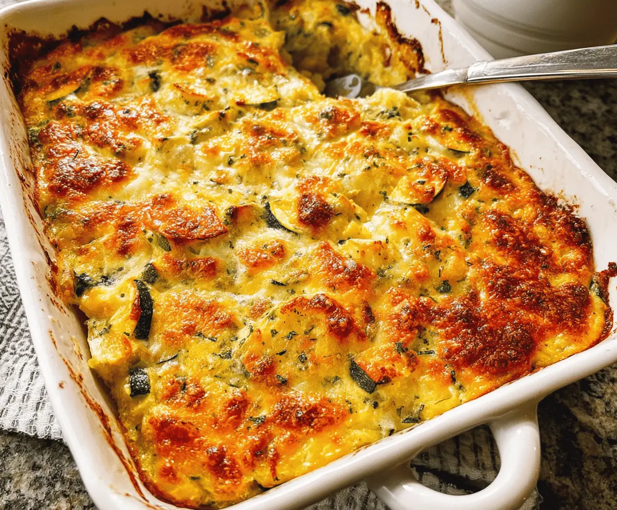 Easy Cheesy Zucchini Squash Casserole Recipe
