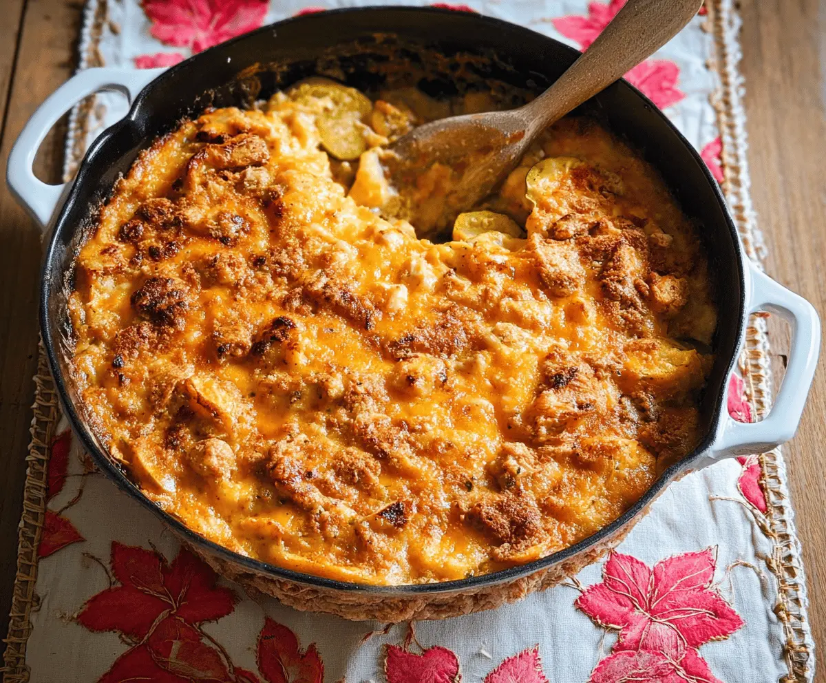 Cozy Southern Squash Casserole With Cheese