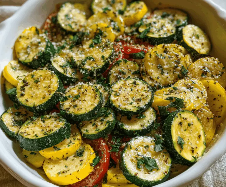 Garlic Parmesan Zucchini and Squash Recipe