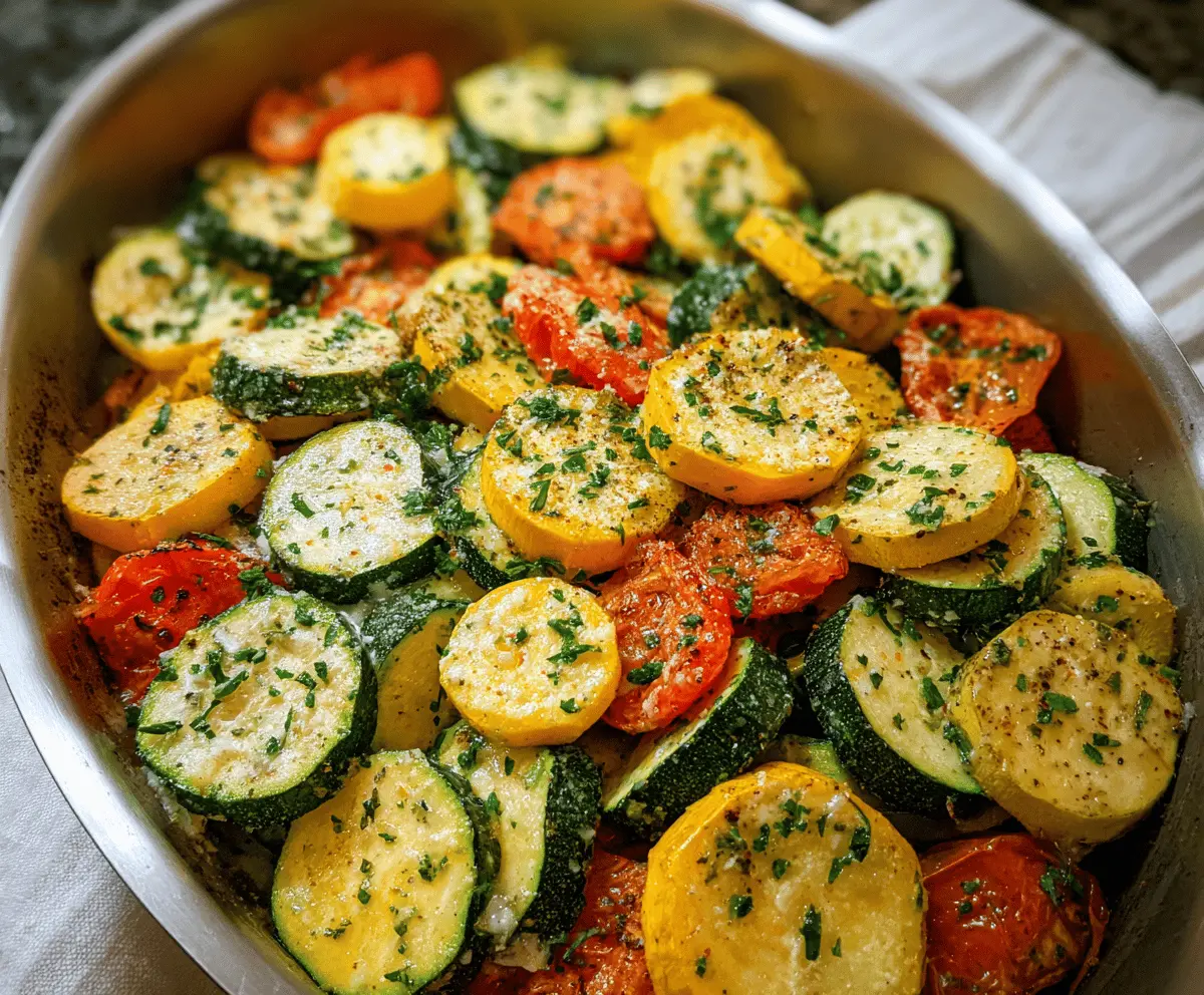 Garlic Parmesan Zucchini and Squash Recipe