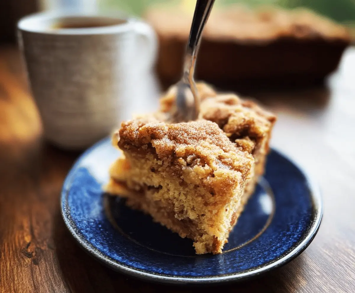 Moist Cinnamon Sugar Zucchini Coffee Cake