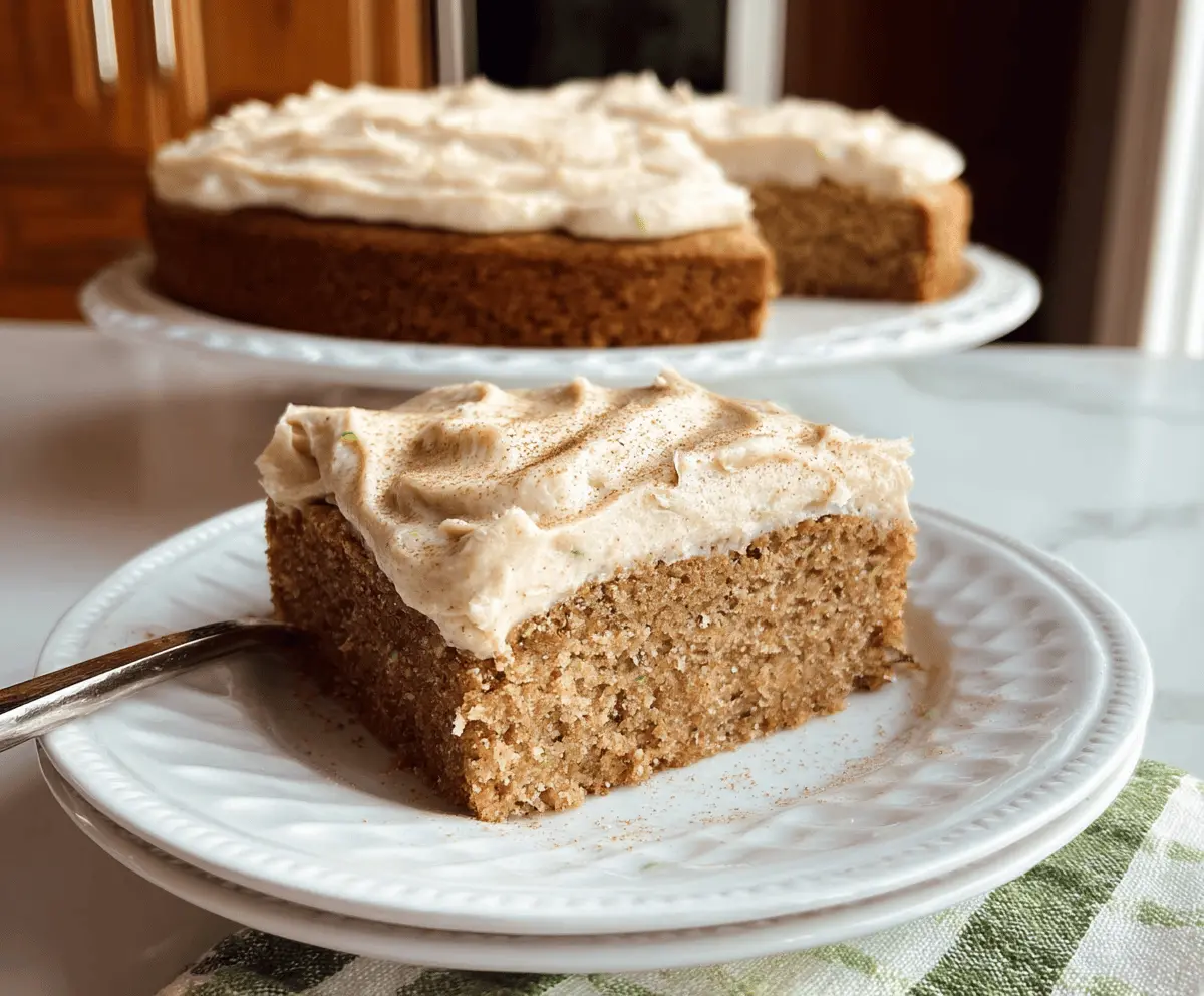 Moist Zucchini Cake With Cinnamon Cream Cheese Frosting