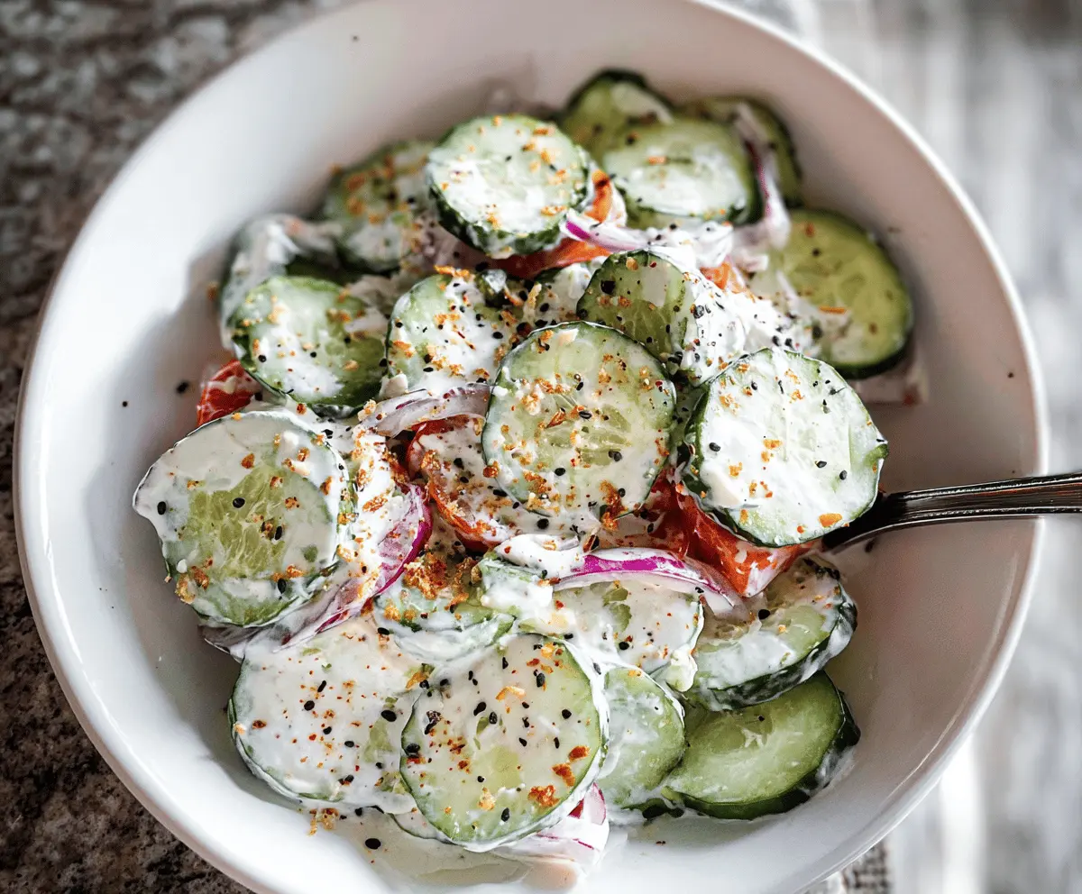 Fresh Everything Bagel Cucumber Salad Recipe