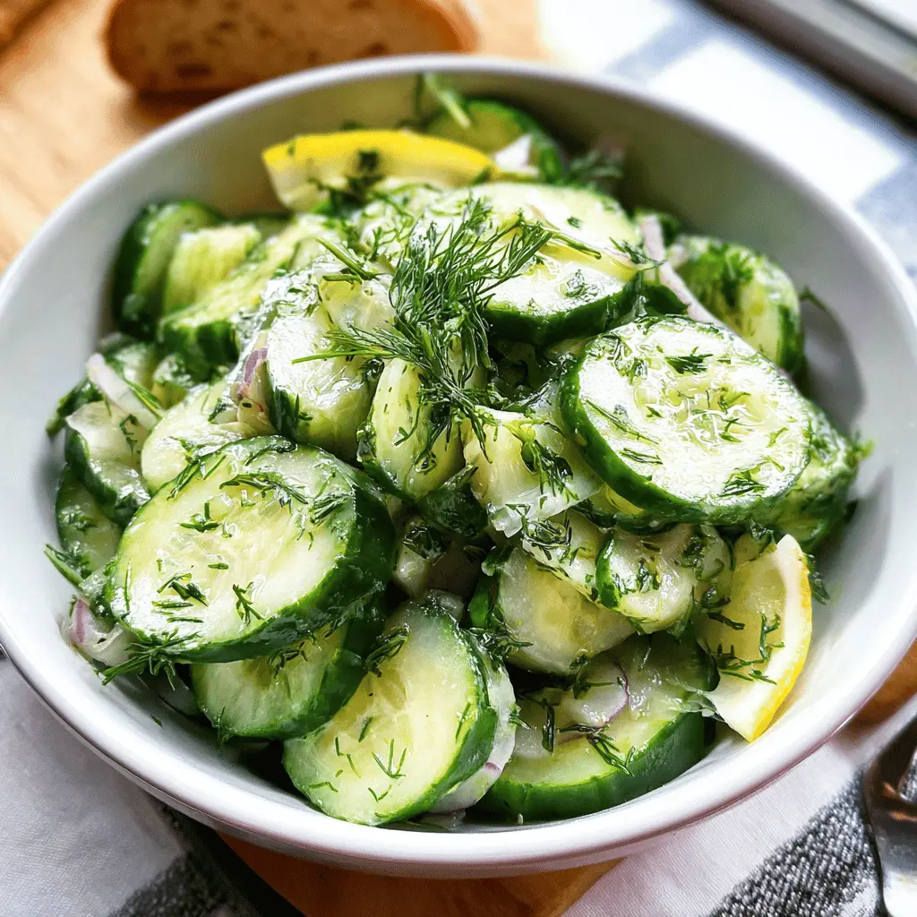Refreshing Lemon Dill Cucumber Salad Recipe