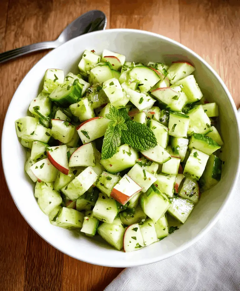 Fresh Cucumber Apple Salad Recipe for Summer