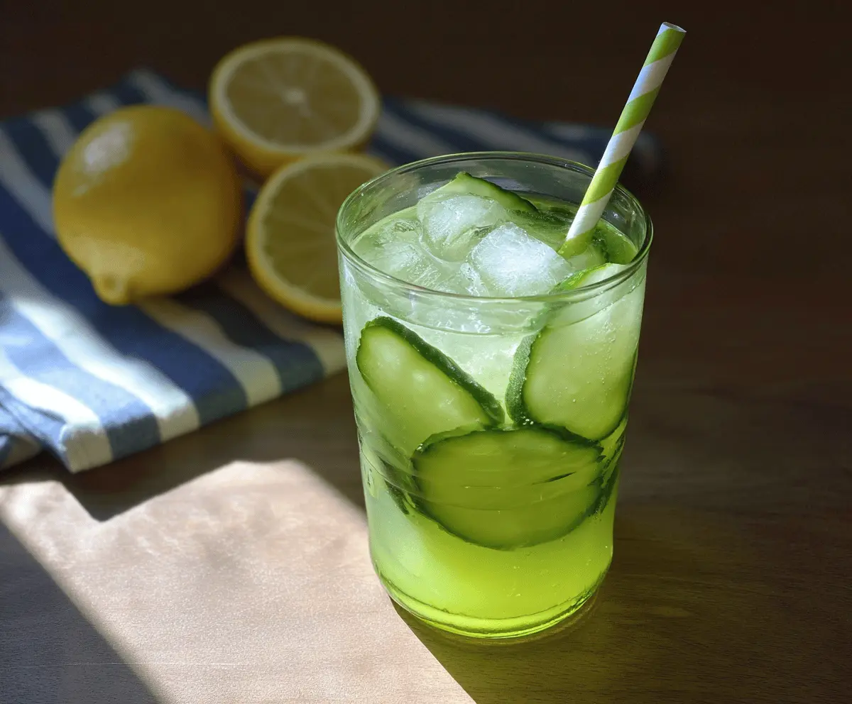 Refreshing Cucumber Lemonade Sweetened with Honey