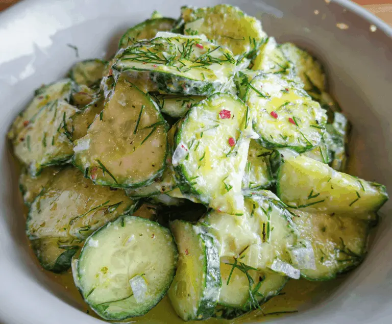 Refreshing Pickle Juice Ranch Cucumber Salad Recipe