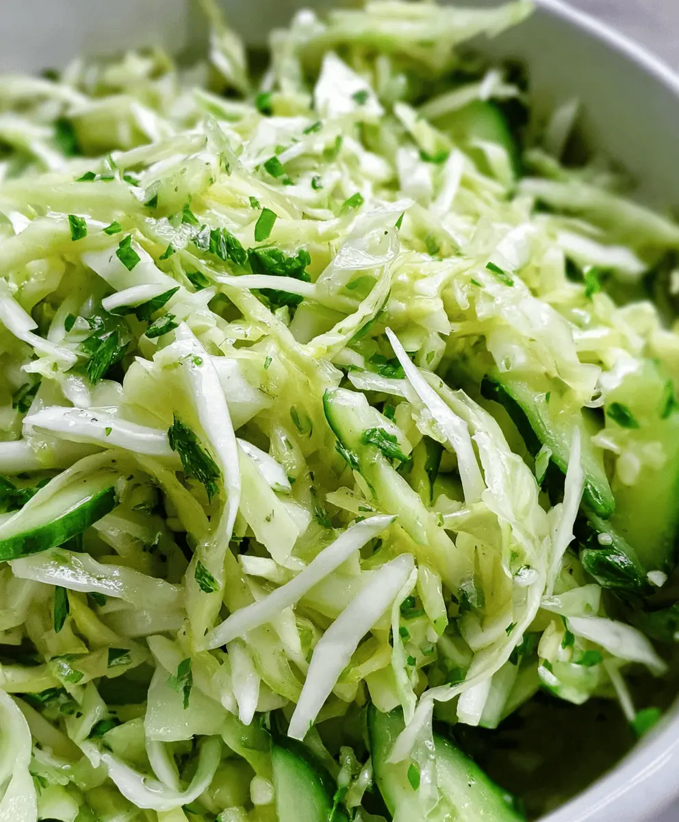 Fresh Green Cabbage and Cucumber Salad Recipe