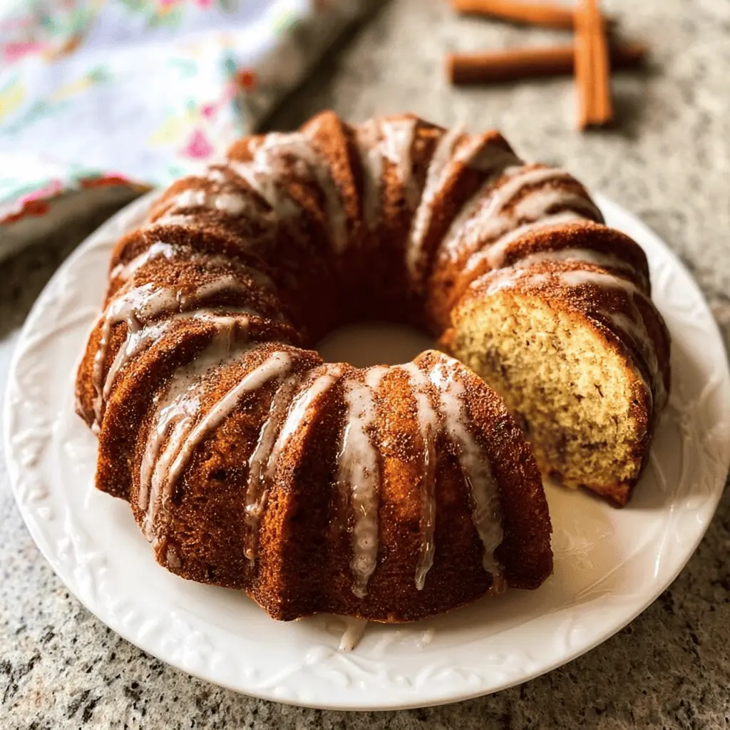 Moist Cinnamon Zucchini Bread in a Bundt Pan