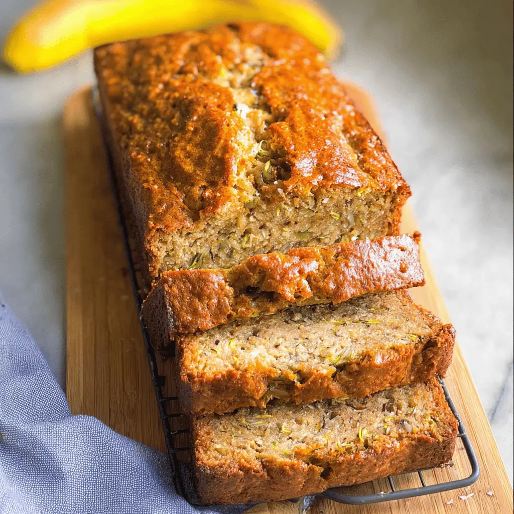 Moist Zucchini Banana Bread Recipe