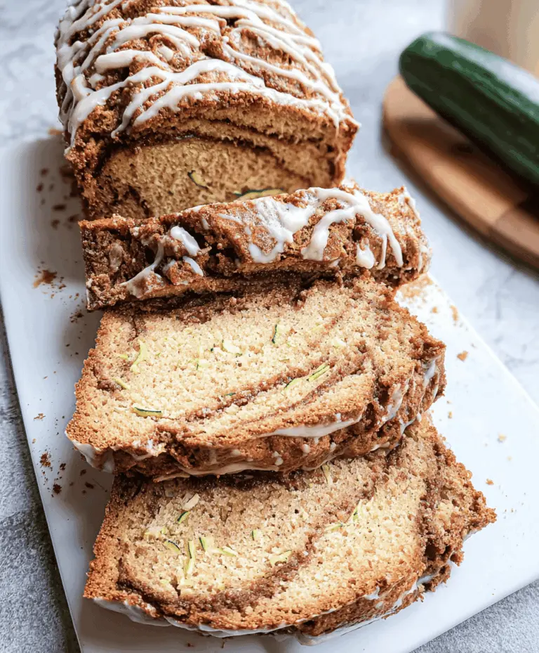 Moist Cinnamon Swirl Zucchini Bread Recipe