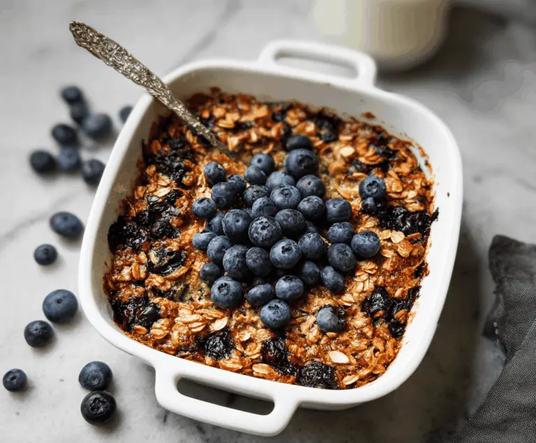 Healthy Zucchini Blueberry Baked Oatmeal Recipe
