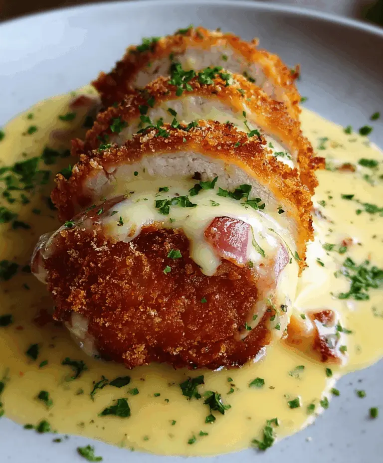 Crispy Creamy Chicken Cordon Bleu With Dijon Sauce