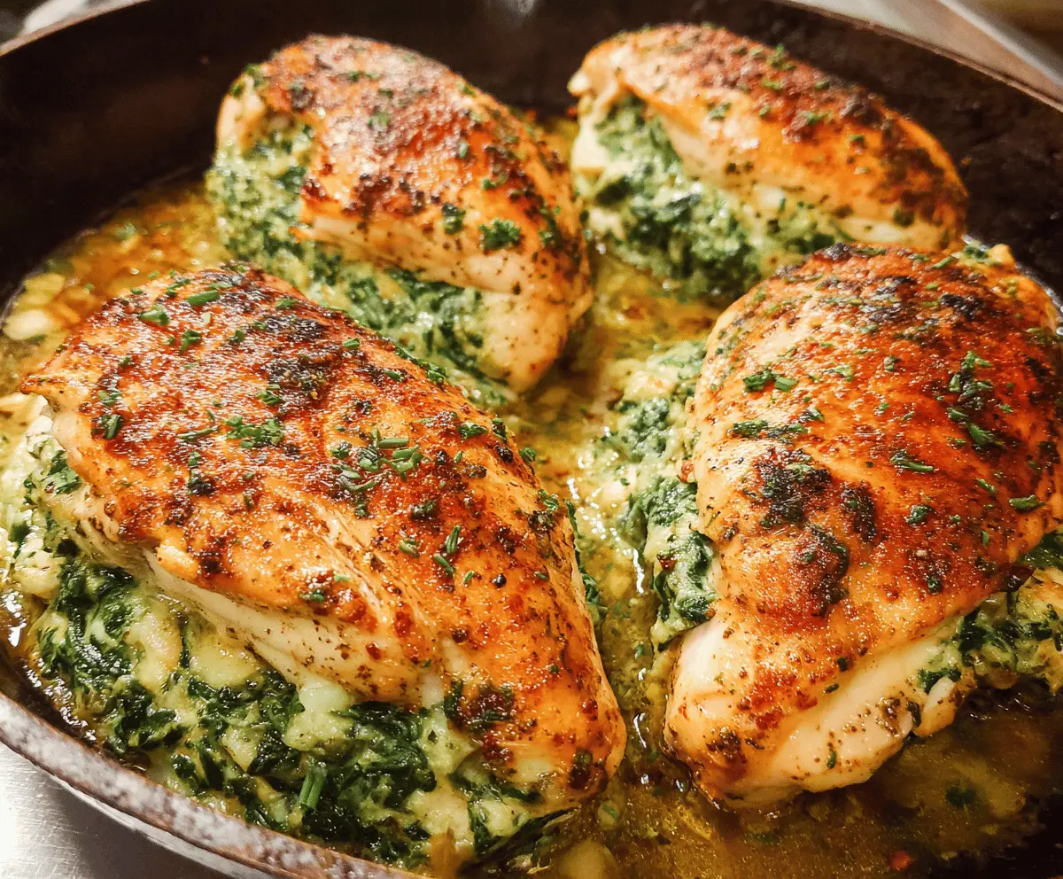 Easy Spinach Stuffed Chicken Breasts Recipe