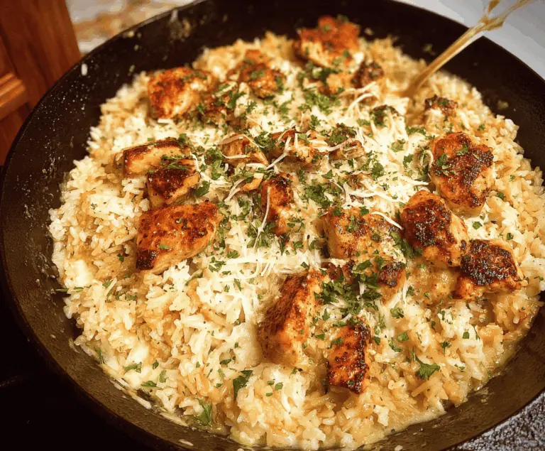 Easy One-Pan Garlic Parmesan Chicken and Rice