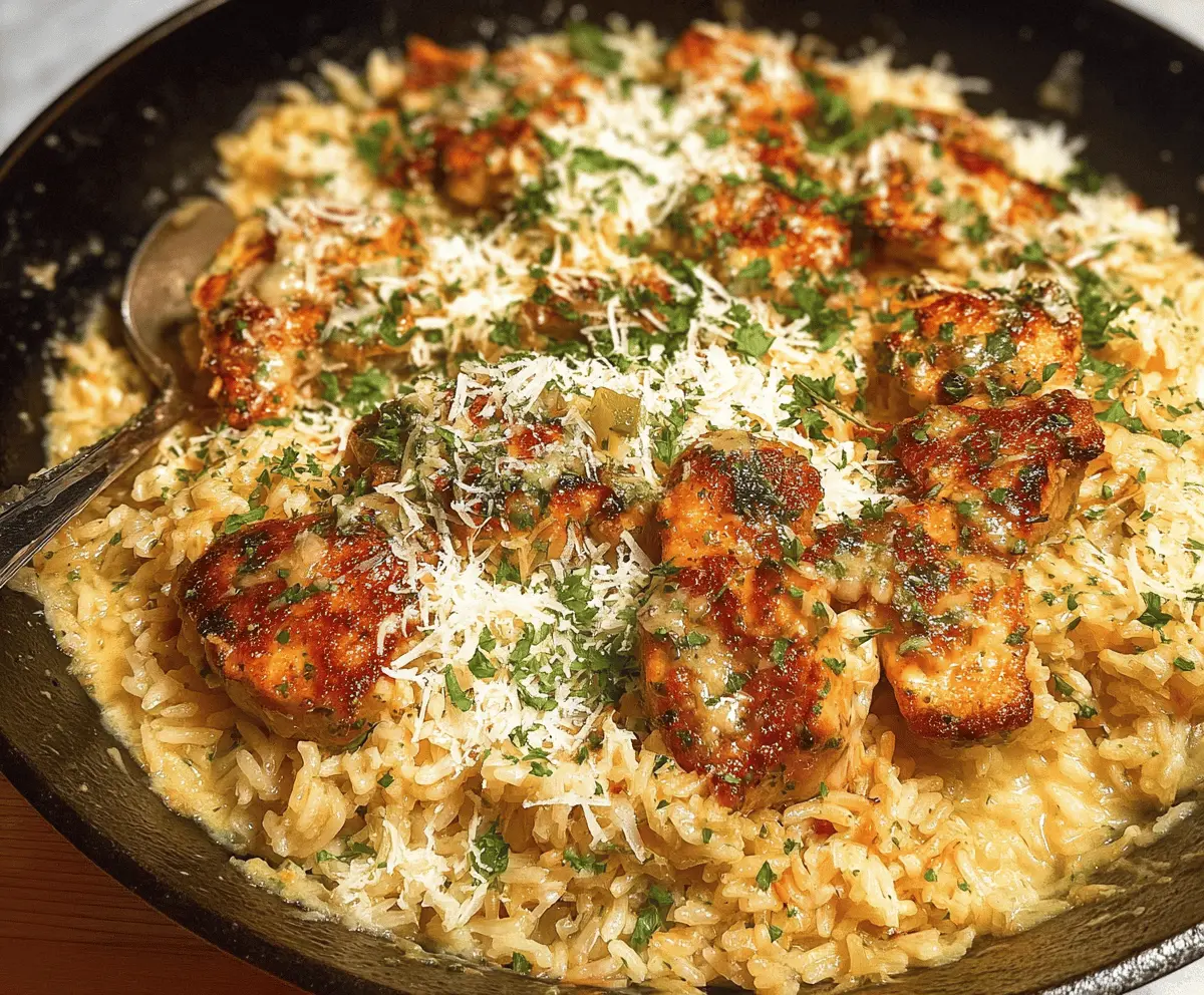 Easy One-Pan Garlic Parmesan Chicken and Rice