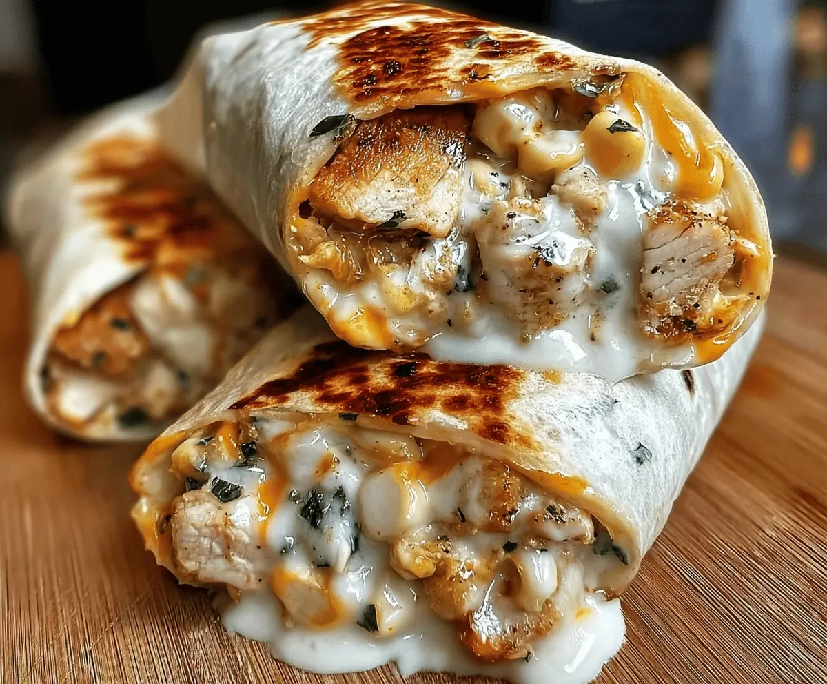 Cheesy Garlic Chicken Wraps Recipe Easy and Delicious