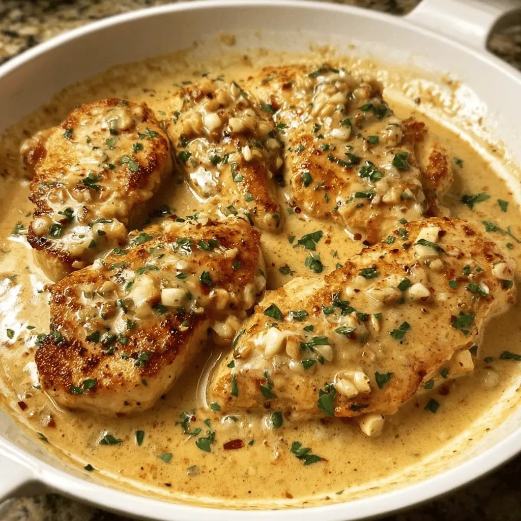 Easy Creamy Garlic Chicken Recipe