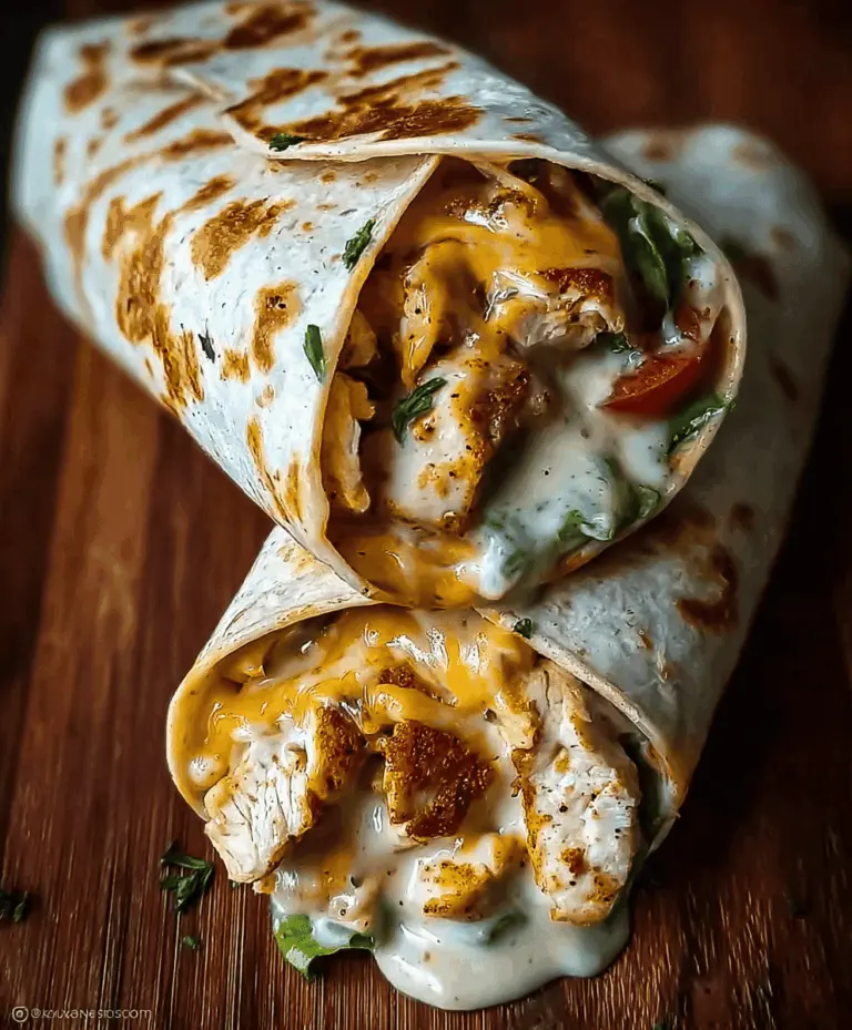 Easy Cheesy Garlic Chicken Wrap Recipe