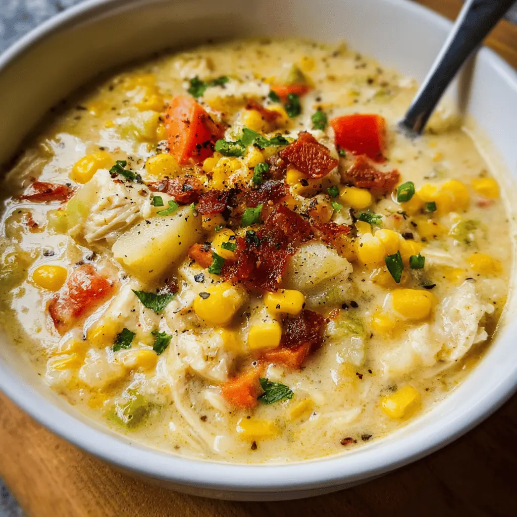 Easy Crockpot Chicken Corn Chowder Recipe