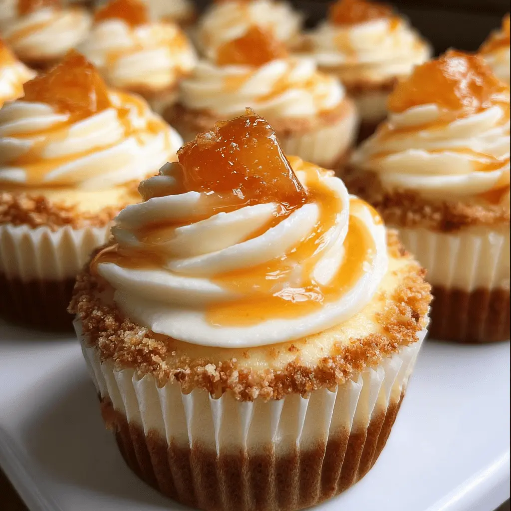 Easy Peach and Honey Cheesecake Cupcakes