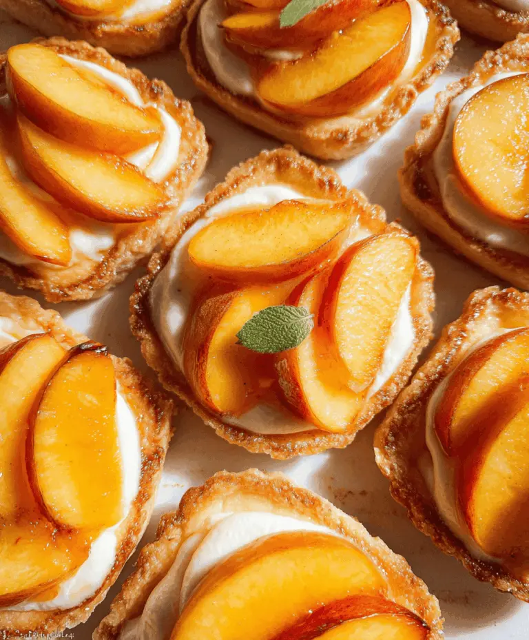 Mini Peach and Cream Cheese Tarts Recipe