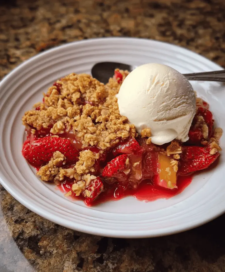 Easy Strawberry Peach Crisp Recipe