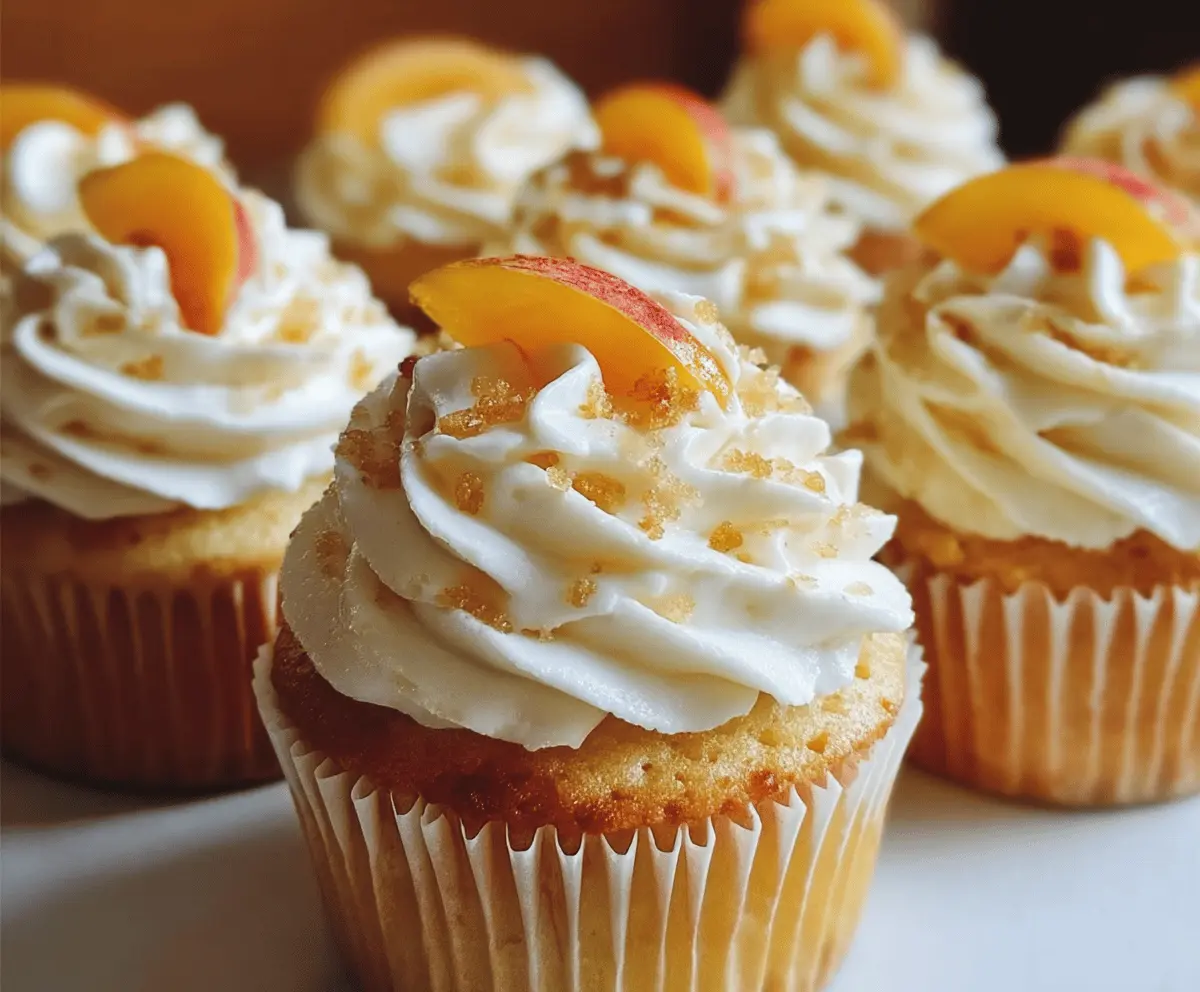 Honey Peach Cream Cheese Cupcakes Recipe