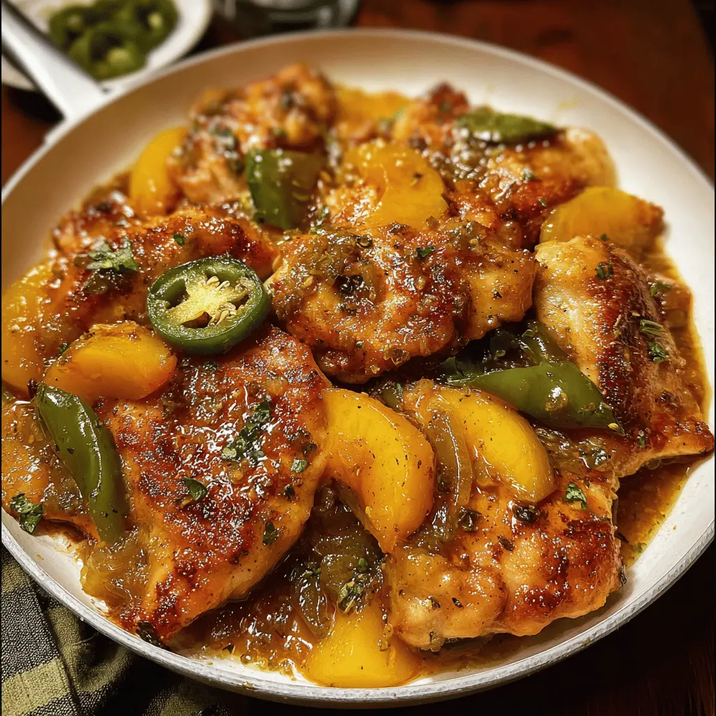 Spicy Jalapeno Peach Chicken Recipe