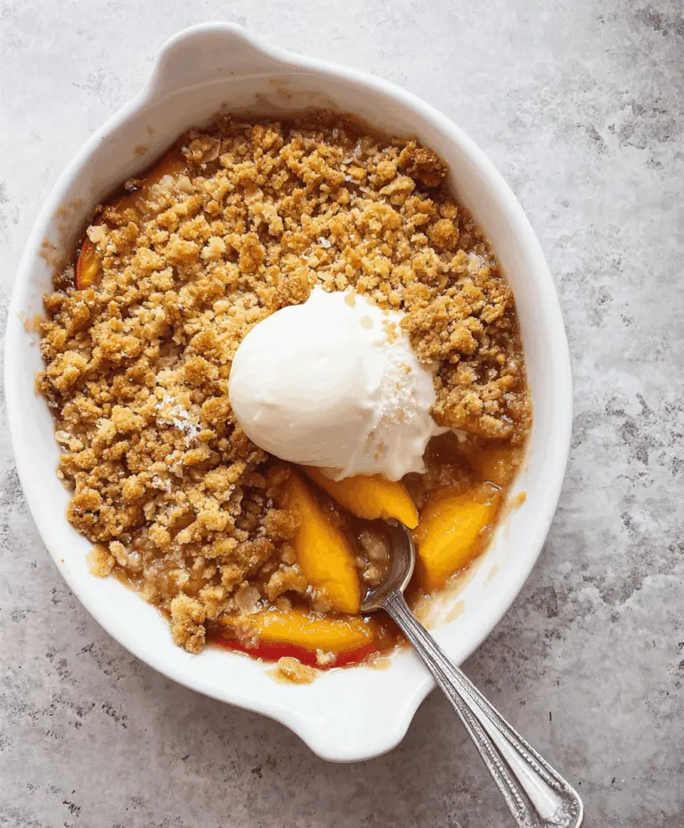 Easy Homemade Peach Crisp Recipe for Summer