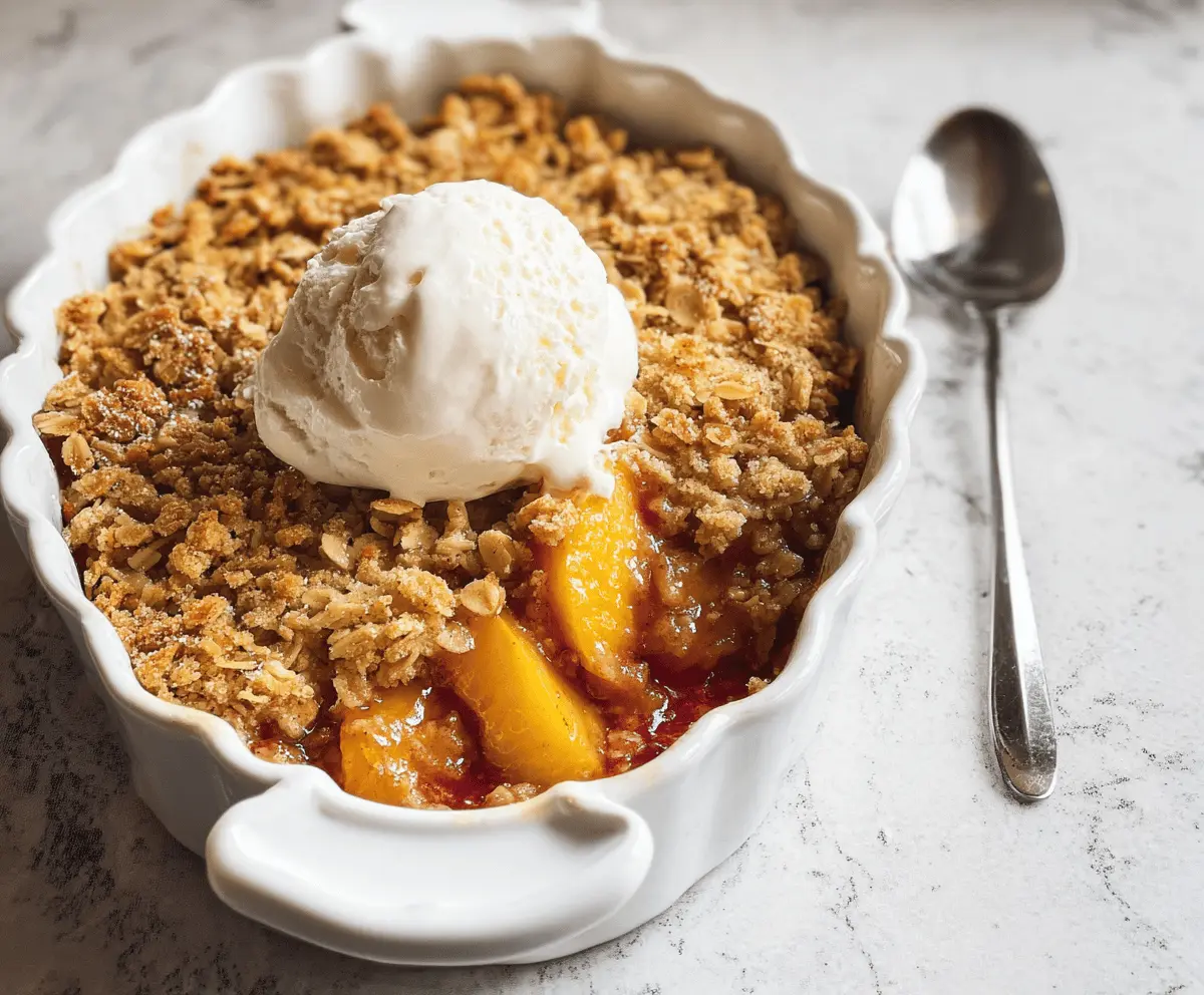 Easy Homemade Peach Crisp Recipe for Summer