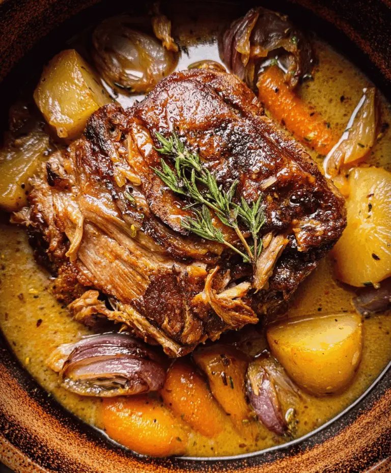 Easy Apple Cider Braised Pork Shoulder Recipe