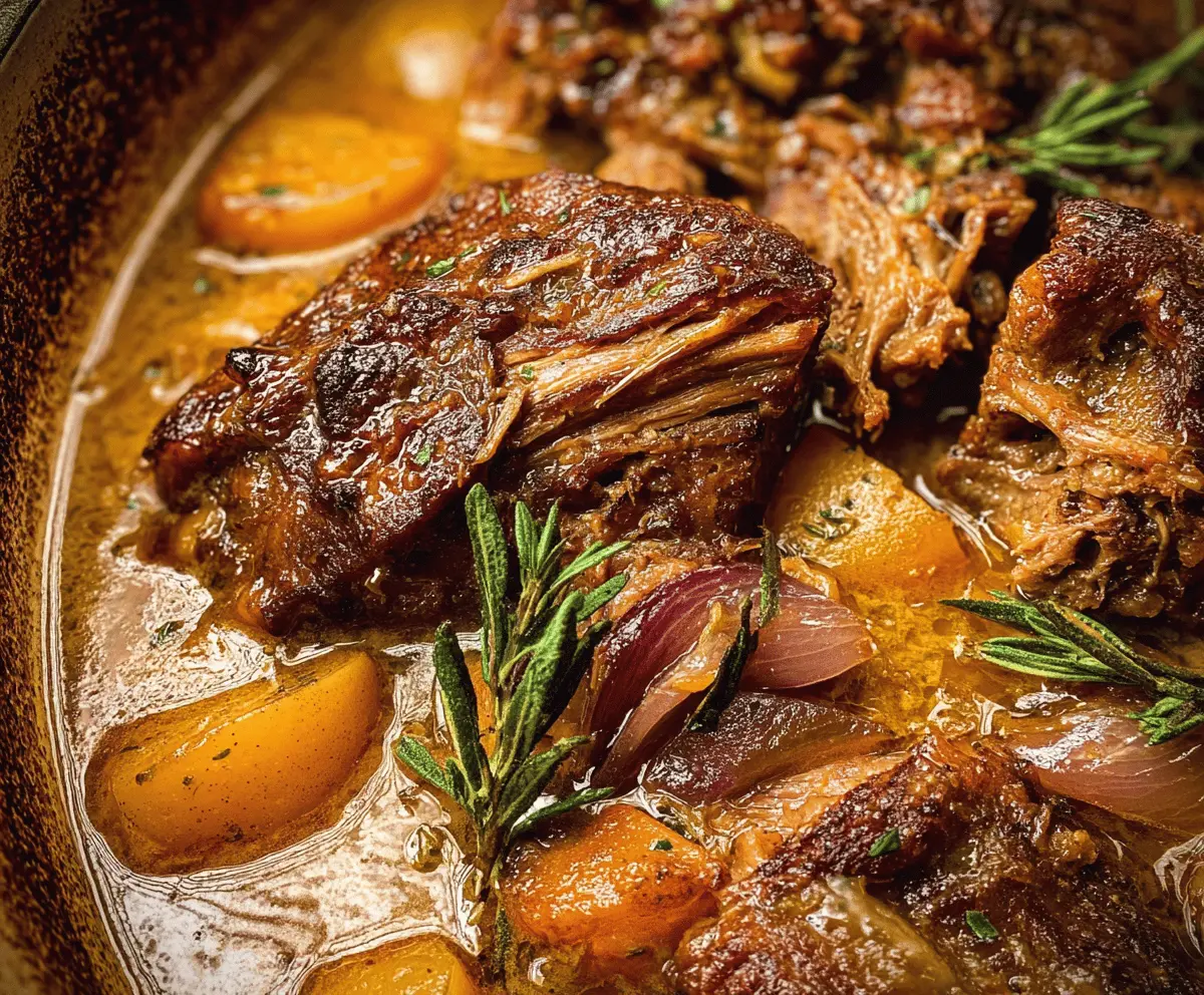 Easy Apple Cider Braised Pork Shoulder Recipe