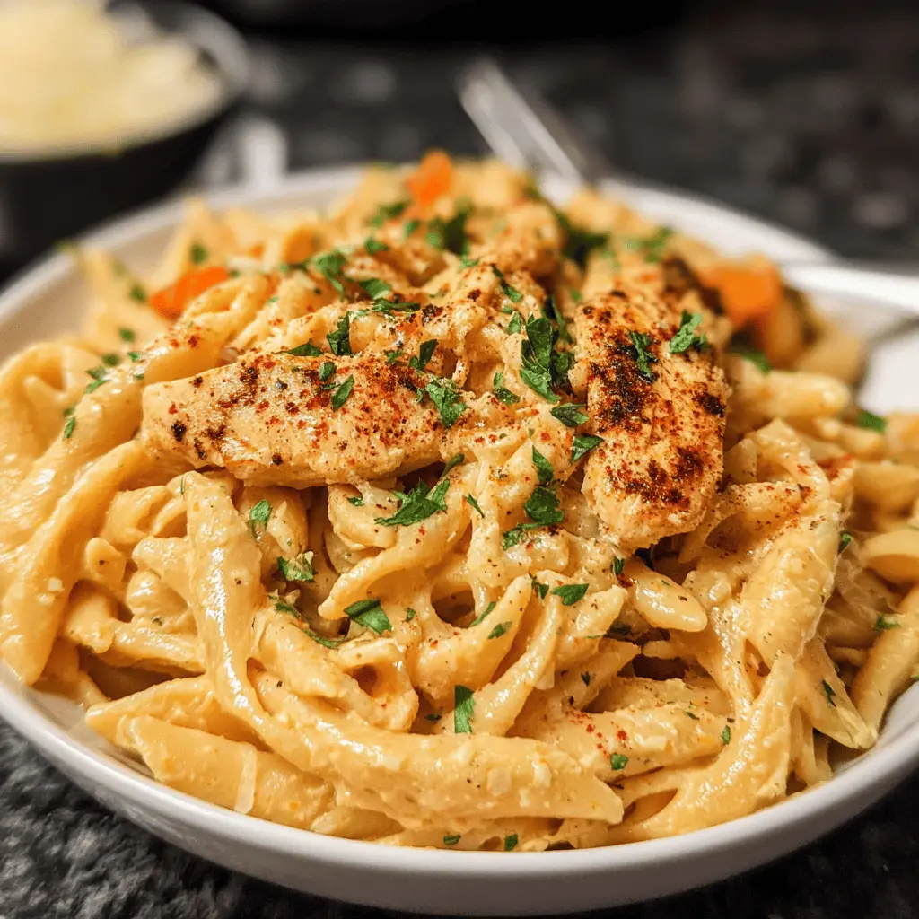 Easy Crock Pot Cajun Chicken Pasta Recipe