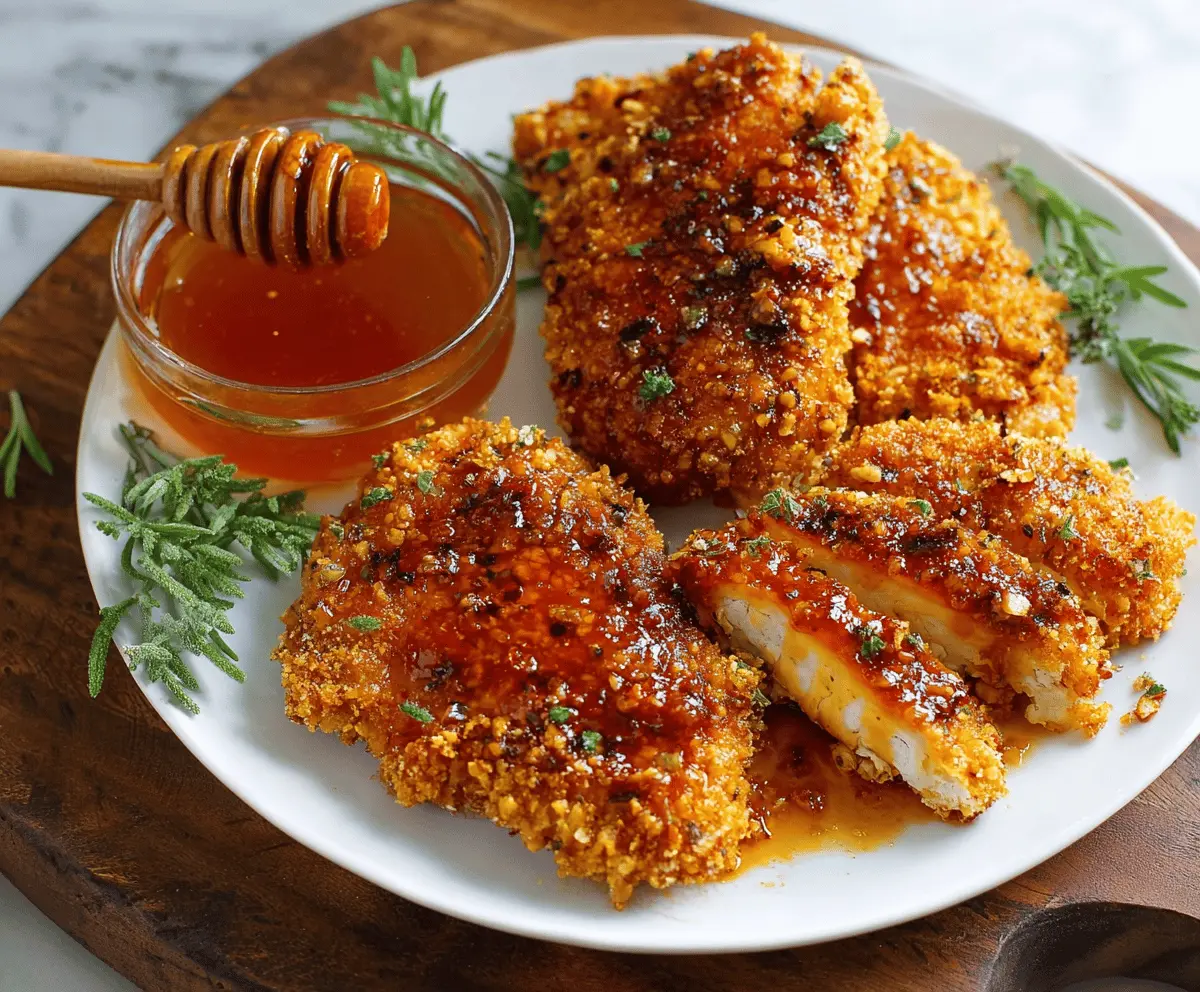 Baked Crunchy Hot Honey Chicken