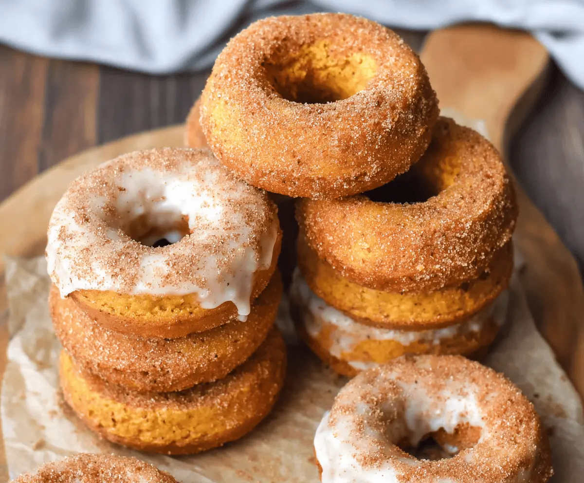 Baked Pumpkin Cake Donuts