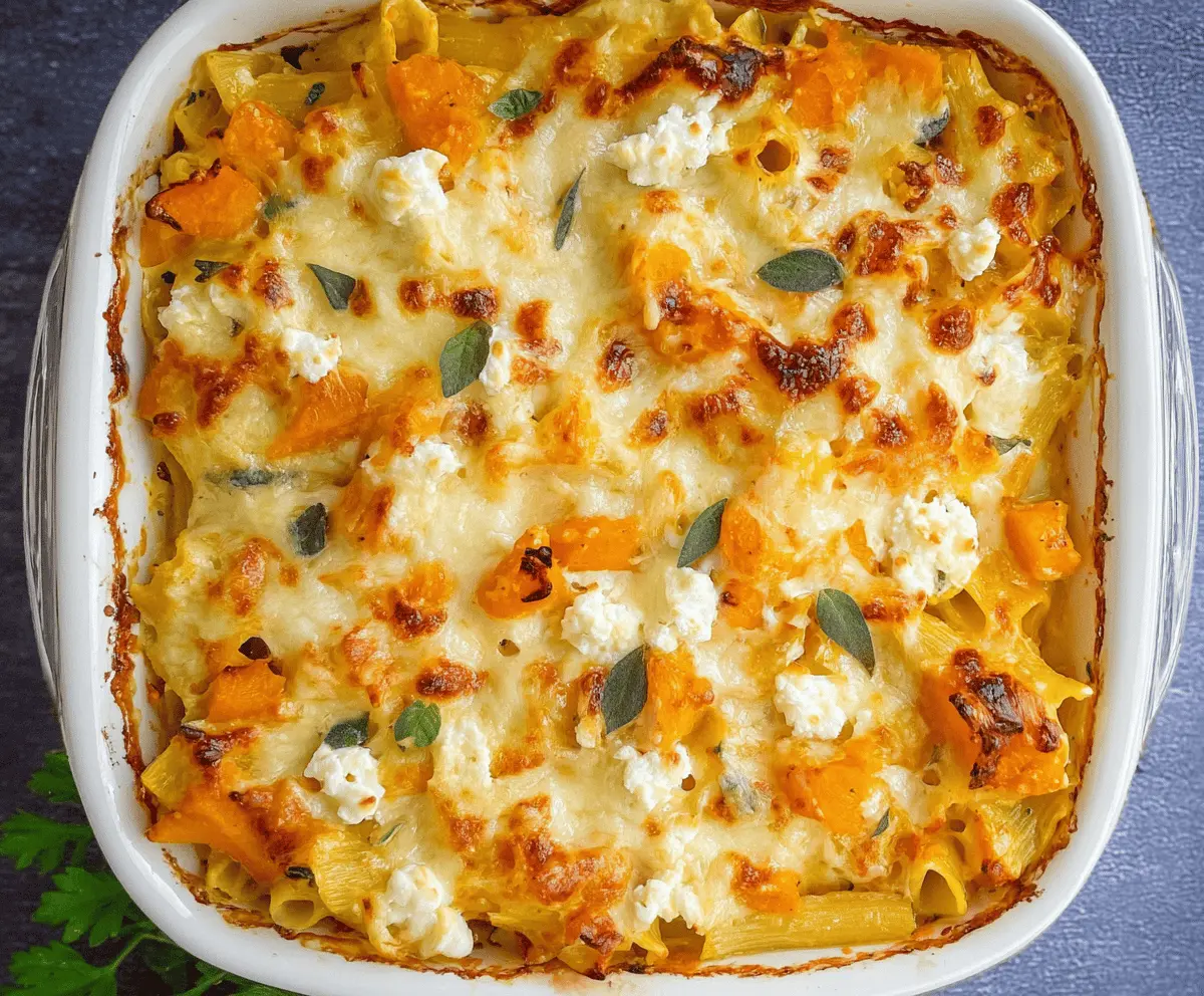 Cheesy Pumpkin Ricotta Pasta Bake