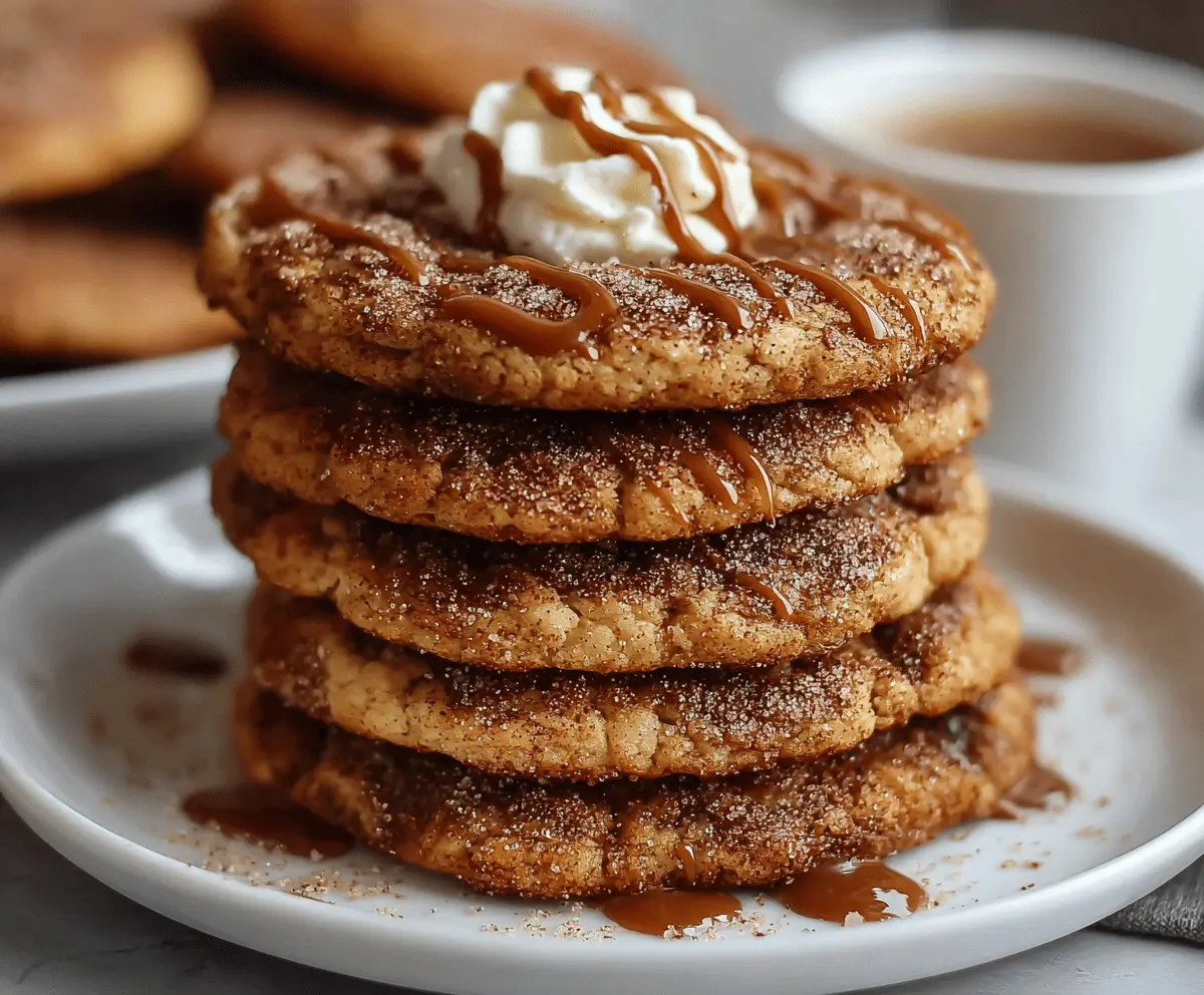 Delicious chewy French toast cookies topped with powdered sugar and fresh berries on a rustic plate