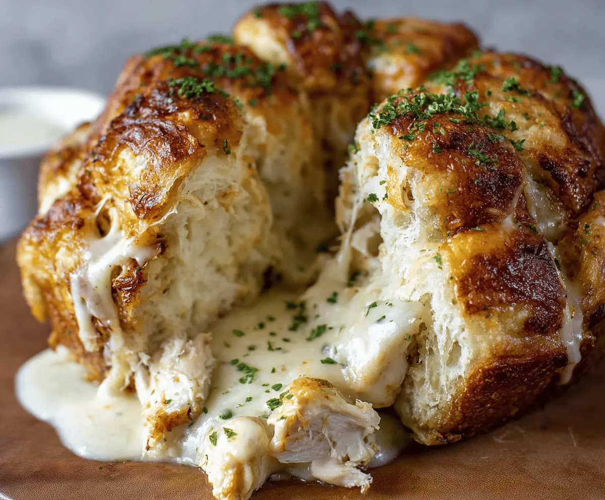 Chicken Alfredo Monkey Bread