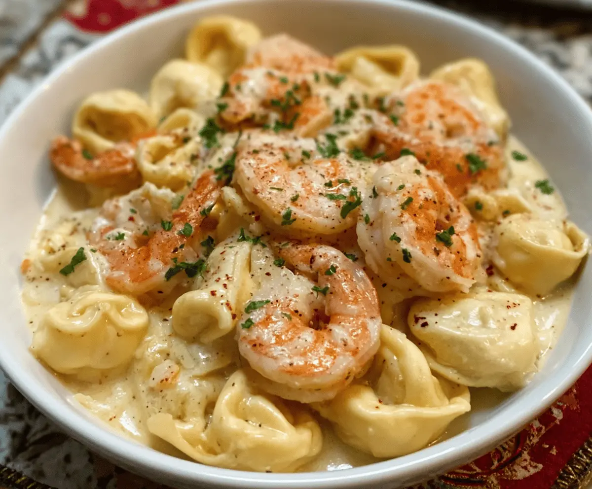 Creamy Shrimp Tortellini Alfredo