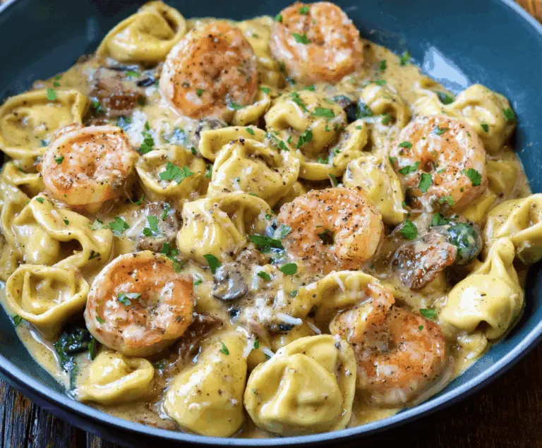 Creamy Shrimp Tortellini Alfredo