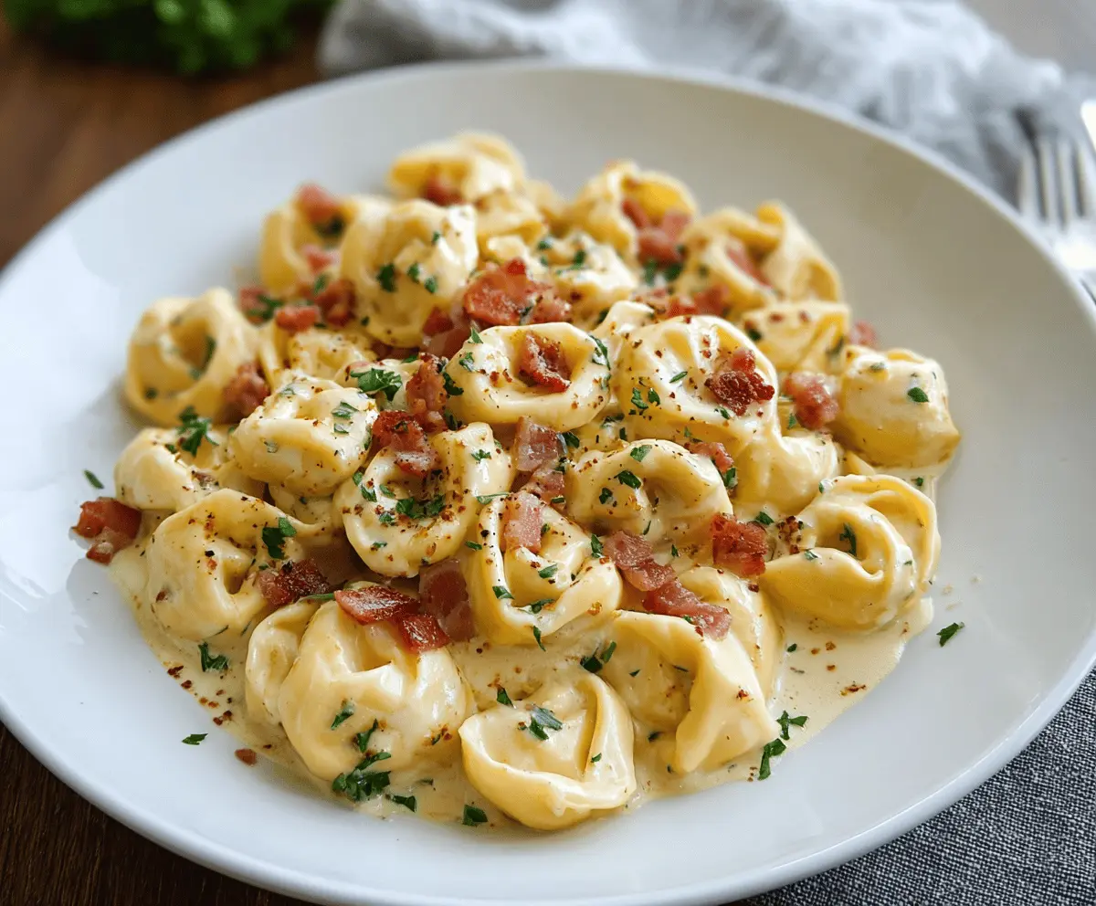 Creamy Tortellini Carbonara