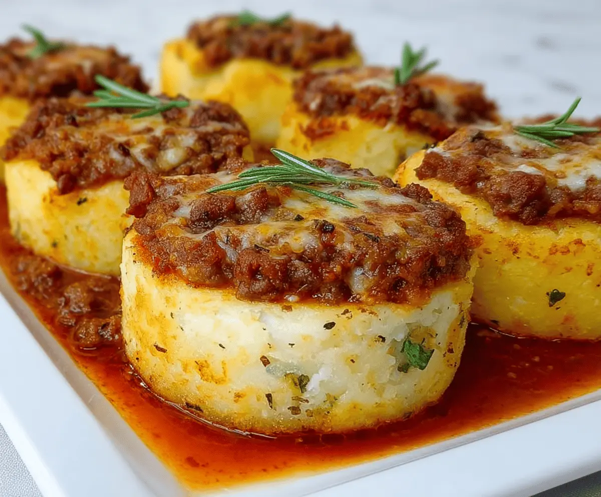 Crispy Mashed Potatoes Stuffed with Cheese & Beef