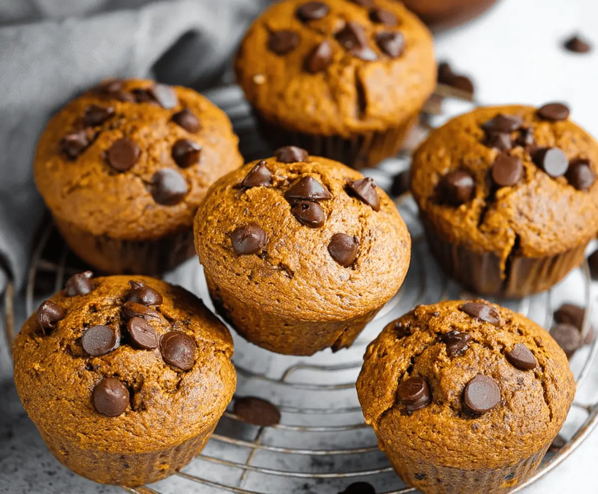 Delicious healthy flourless pumpkin muffins topped with walnuts and cinnamon, perfect for a nutritious snack or breakfast